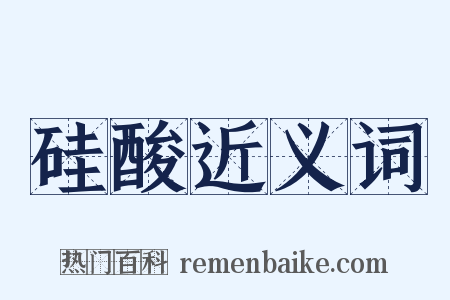 硅酸近义词是什么意思的图片